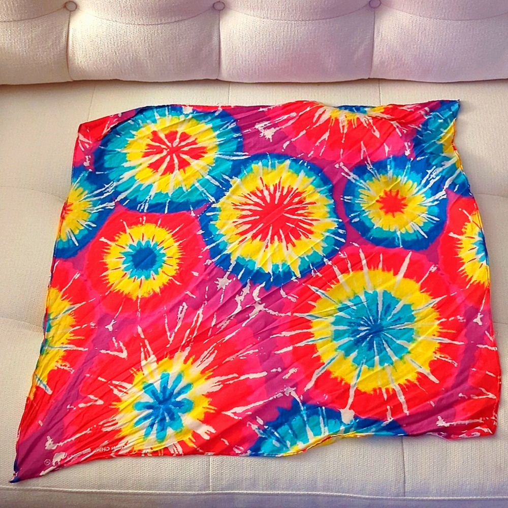 Zara Cotton tie-dye scarf
